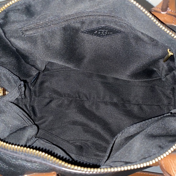 FOSSIL 3 Tone Black/White/Brown Buttery Soft Leather Satchel/Shoulder EUC - Picture 15 of 17